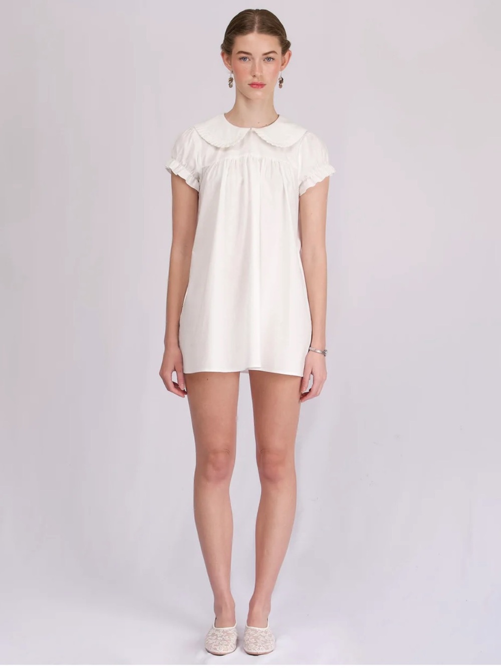 My Mum Made It Babydoll Dress White Size Medium